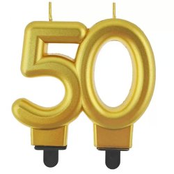 Tortagyertya, arany metál, 50-es