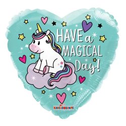 UNIKORNIS, szív,   Have a magical Birthday