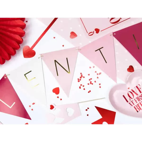 Valentines Zászló fűzér, 2,1 m