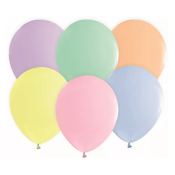 Vegyes csomag lufi, makaron színű, 50 db, 30 cm