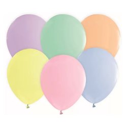Vegyes csomag lufi, makaron színű, 50 db, 30 cm