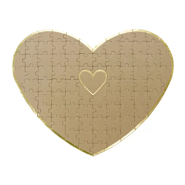 Vendégkönyv, puzzle, szív alakú