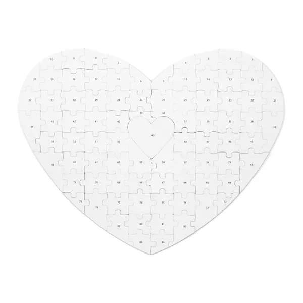 Vendégkönyv, puzzle, szív alakú