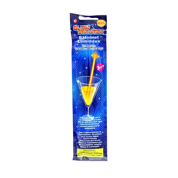 Világító koktélpálca 3 darab, 20 cm