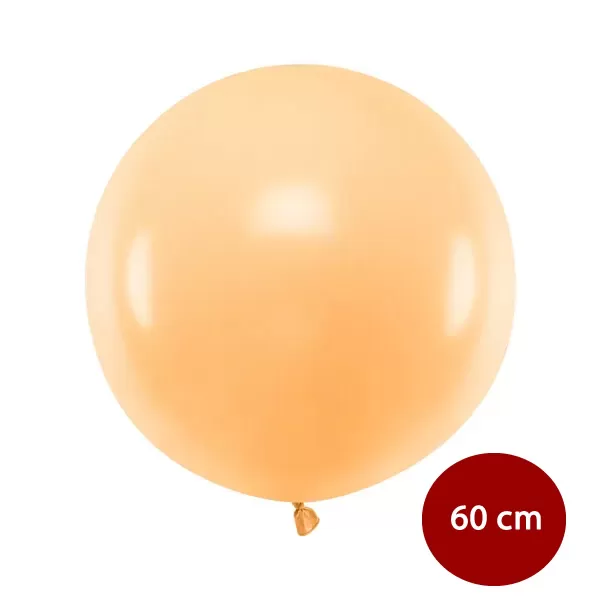 Világos barack lufi,  60 cm / 1 db