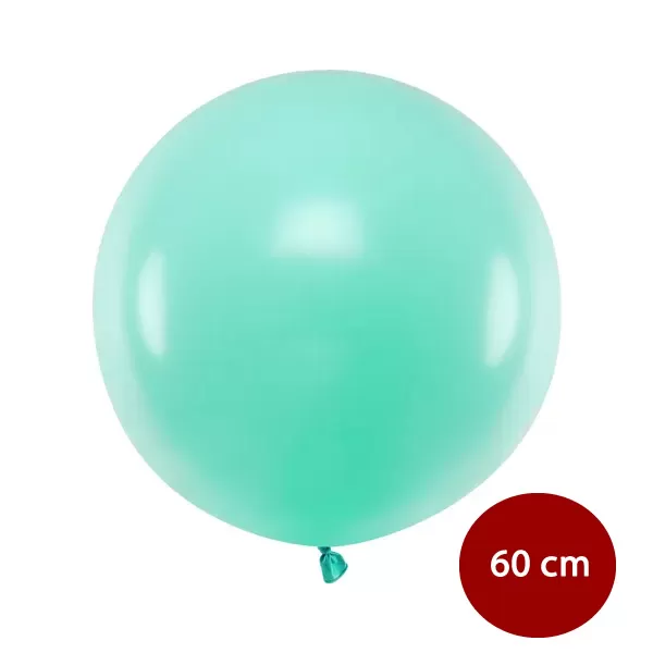 Világos menta lufi,  60 cm / 1 db