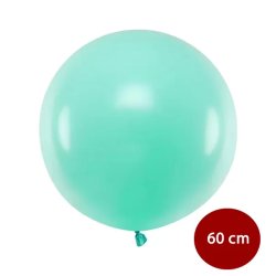 Világos menta lufi,  60 cm / 1 db